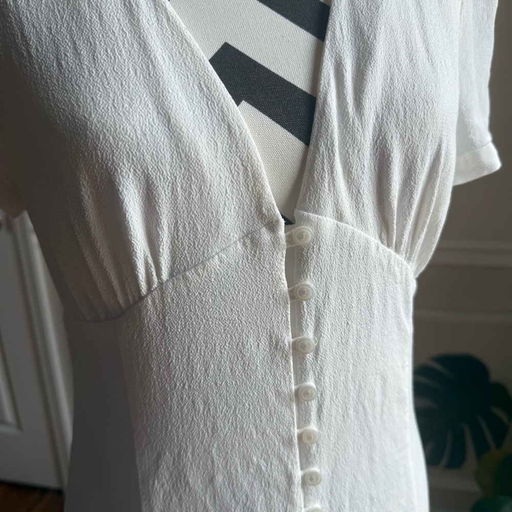 SUNDAY BEST ARITZIA Sandrine Mini Dress Light Birch White Size 12 - Picture 5 of 7